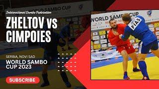 CIMPOIES Ruslan vs ZHELTOV Roman. World SAMBO Cup 2023 Serbia