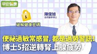 便祕過敏常感冒，都是過勞警訊！博士5招逆轉腎上腺疲勞︱ 陳俊旭 自然醫學博士【早安健康】