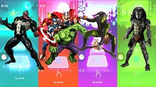 Venom  Avengers  Green Goblin  Predator | Marvel Heroes | Tiles Hop Fun Ball