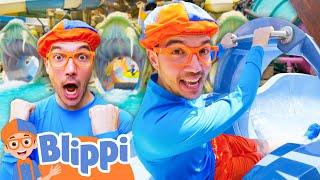 Blippi Makes a SPLASH at a Waterpark | BEST OF BLIPPI TOYS | Educational Videos for Kids