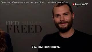 Jamie and Dakota during FSF Promo for Rakuten Tv Espana//rus sub//русские субтитры