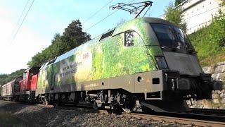 BludenzFeldkirch: IC119 im Sandwich mit ÖBB 1144 & 60 Jahre ROCO-Lok & Züge zw. Licht & Schatten