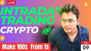 09 September live Trading | l Crypto Live Trading Bitcoin Scalp XRP, BTC, LTC, SOL | Crypto Trading