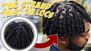 Two Strand Twist on Dreadlocks | My Last Locs Retwist of the Year (Starter Locs Journey)