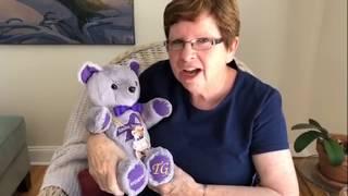 Reveal of Alzheimer's Awareness Teddy Bear at GlassEyesOnLine