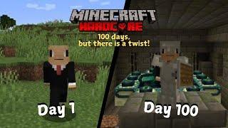 I Survived 100 Days in HARDCORE Minecraft BUT there is a TWIST!