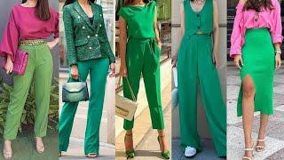 ROPA de MODA en COLOR VERDE COMBINACIONES DE ROPAS MODERNAS en TONOS VERDES