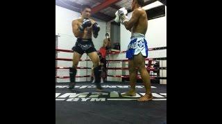 Saenchai and Pamorn sparring at Champions Gym