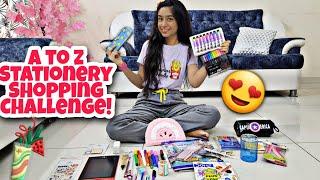 A to Z Stationery Shopping Challenge!!! | *FLYING PENCILS* | Riya's Amazing World