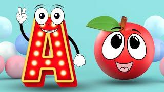 A for Apple, B for Ball abc Phonics song for preschool - alphabet song for kindergarten - Learn ABCD