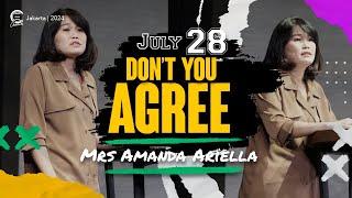 "MEMAKSA TUHAN MENGIKUTI CARA KITA" | with Mrs Amanda Ariella - 28 Juli 2024