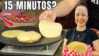 Traté de Hacer Tortillas de Maíz en Minutos.