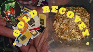 gold recovery from mobile phone sim card's using copper chloride