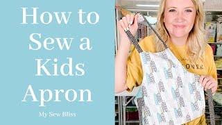 How to make a Kids Apron, FREE PATTERN, Baby Lock Zest, sewing for beginners