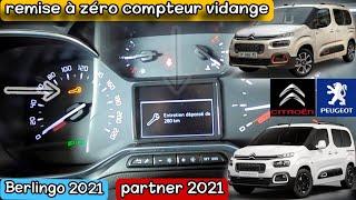 comment réinitialisé l'ordinateur de bord de CITROËN Berlingo tepee 2021 & partner tepee 2021