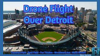 Detroit Michigan Drone Video - Aerial View Of The Motor City - 4K