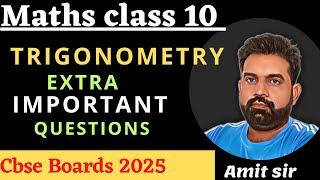 trigonometry class 10 boards 2025 most important questions| trigonometry class 10| trigonometry| #yt