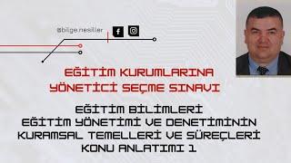 Eğitim Yönetimi ve Denetiminin Kuramsal Temelleri ve Süreçleri Konu Anlatımı 1 (EKYS 2023 Ders 21)