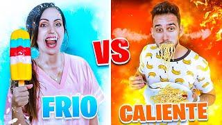 Comiendo FRÍO VS CALIENTE por 24 Horas con Mi Mejor Amigo  Sandra Cires Art