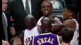 Shaquille O'Neal vs Dennis Rodman Heated Moments Comp