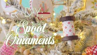 DIY Fabric Spool Ornaments (No-Sew Handmade Christmas!)