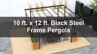 Sunjoy 10x12 Metal Pergola Kit for Outdoor Patio | Best Backyard Pergola Design Ideas