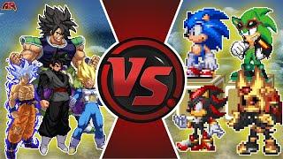 Dragon Ball Super vs Archie Sonic 4 on 4! (Goku vs Sonic) | CARTOON FIGHT CLUB