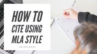 How to Cite Using MLA Style