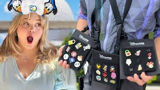 Pin Trading with Cast Members in the NEW Epcot Area + Meeting Characters!