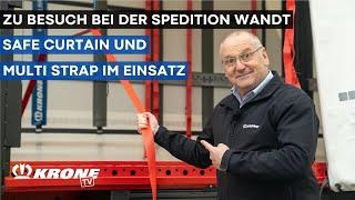 KRONE Safe Curtain and Multi Strap in use. - A visit at Spedition Wandt. | KRONE TV