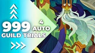 AFK arena // Deathlord AThoran guild trial 999 level // 4 AUTO !