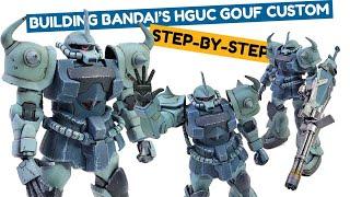 Building Bandai's HGUC MS-07B-3 Gouf Custom - Step By Step