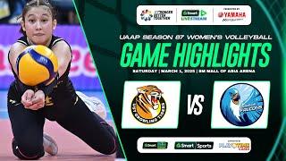 UAAP Season 87 Women's Volleyball Game Highlights - UST vs ADU