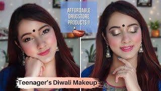 Teenager's Diwali Makeup | Used Drugstore Products | Simple and Elegant look | Twilight QueenBee