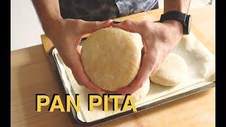 PAN PITA HECHO EN HORNO DE CASA | PAN PLANO GRIEGO | AMASADO A MANO | SIN LACTOSA |