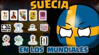 SUECIA  en los MUNDIALES  1930-2022 COUNTRYBALL