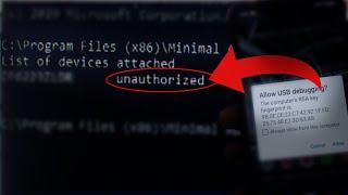 How TO Fix ADB DEVICE UNAUTHORISZED ISSUE in just 1 MINUTE - 100% working