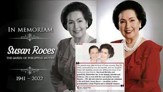 Veteran Actress Susan Roces Pumanaw Na Sa Edad Na 80 Years Old Rest in Peace 