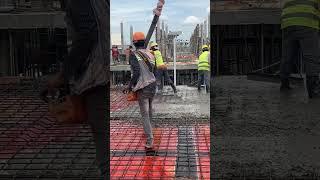 Mix - Concrete Slab #concretemixing #civilengineering #construction #shorts