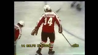 1977 - WC - Canada's Phil Esposito sets up Ralph Klassen's Goal