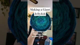 Making a giant crochet jellyfish 🪼 #crochet #amigurumi