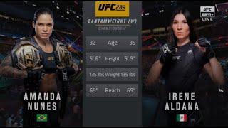 Amanda Nunes vs Irene Aldana Full Match Replay