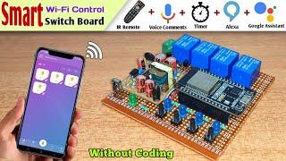 How to Make Wi-Fi Control Smart Switch Board | 4ch Smart Switch Board | Make Your Home Smart