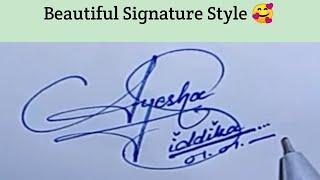 Ayesha Siddika signature style | Letter A signature idea| how to signature your name|signature tips