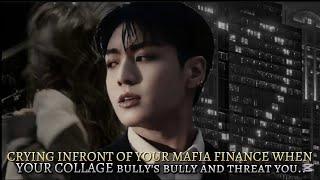 Crying Infront of your mafia fiance when your collage bully's bully you Jungkook mafia oneshot FF