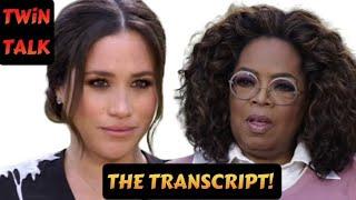 TWiN TALK LIVE! A dramatic reading of The Oprah Transcript 