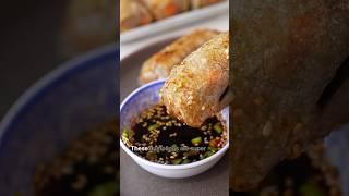 Crispy Rice Paper Dumplings #dumplings #ricepaper #easymeal #chinesefood #easyrecipes #shorts