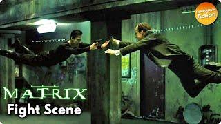THE MATRIX (1999) 'Neo v Mr. Smith - Subway Fight' - Keanu Reeves | #TBT Action Movie Fight Scenes