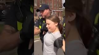 Greta Thunberg detained by police in The Hague