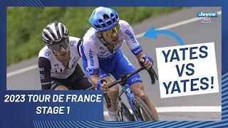 Yates vs Yates! A battle for the ages! | 2023 TOUR DE FRANCE - STAGE 1